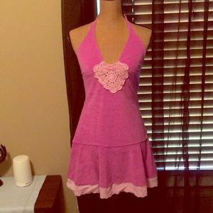 Adorable pink bikini top dress! 👗